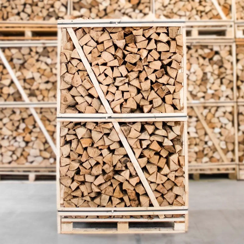 Hele pallet ovengedroogd gekloofd berken/essen haardhout mix 25cm